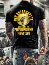 Unterhopft-bedrucktes Kurzarm-T-Shirt für Männer
